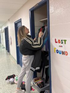 Kaitlynne Brock at the Lost and Found closet