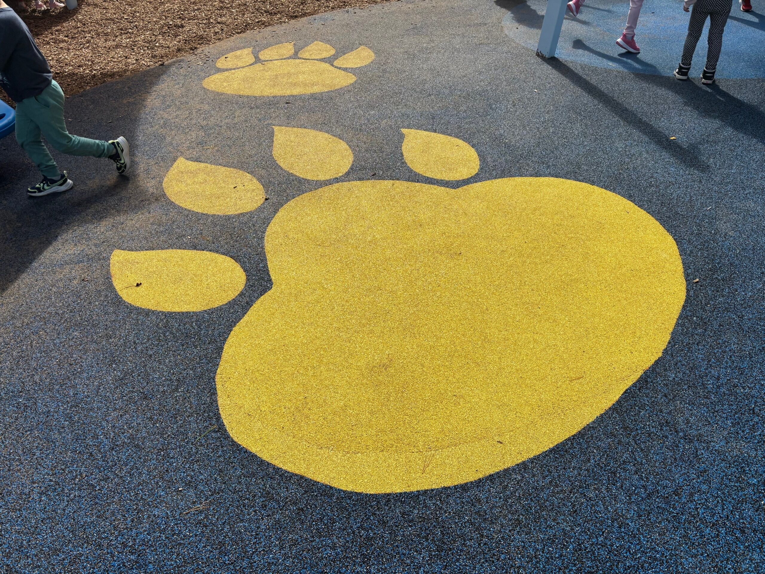 paw print on kindergarten playground