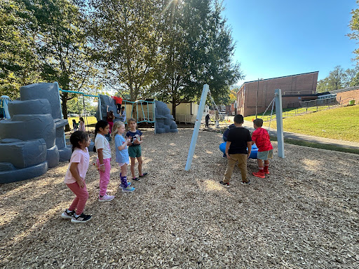 Waiting in line at the swing