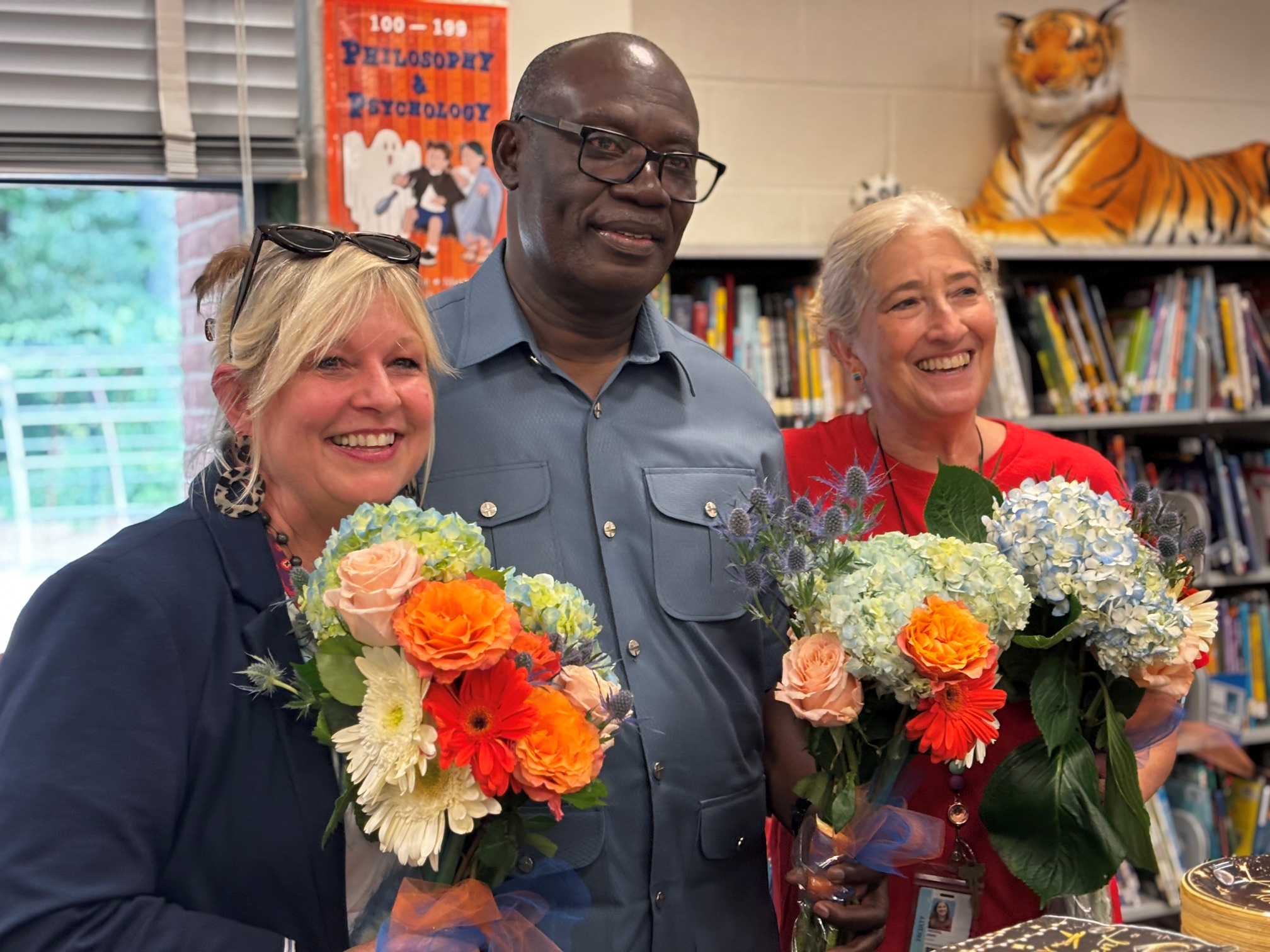 Cris Richardson, Mr. Kusi and Ann Heidig