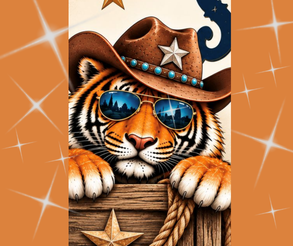 Boots and bling tiger